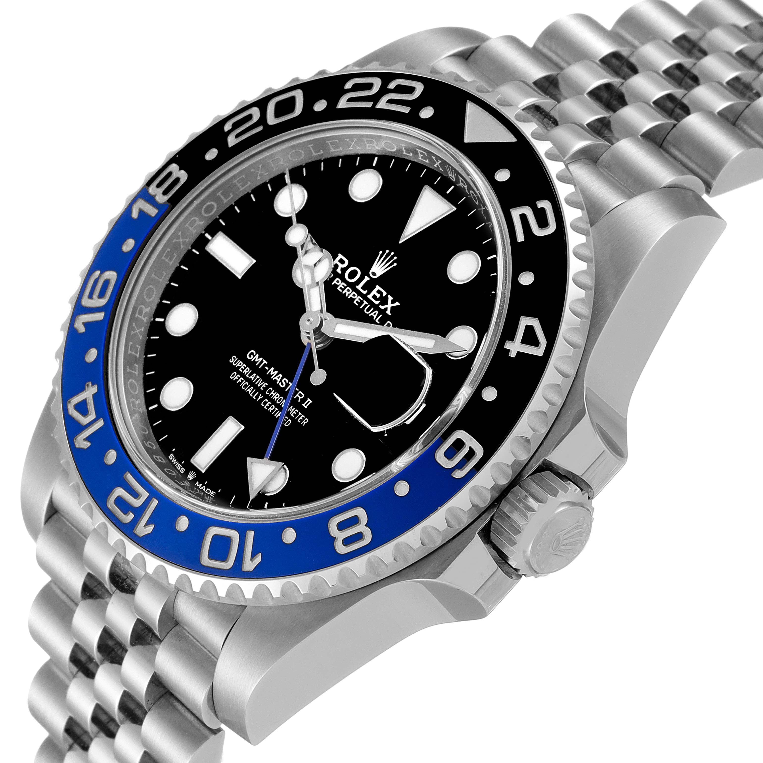 Rolex GMT Master II Black Blue Batman Batgirl Mens Watch 126710 Box Card
