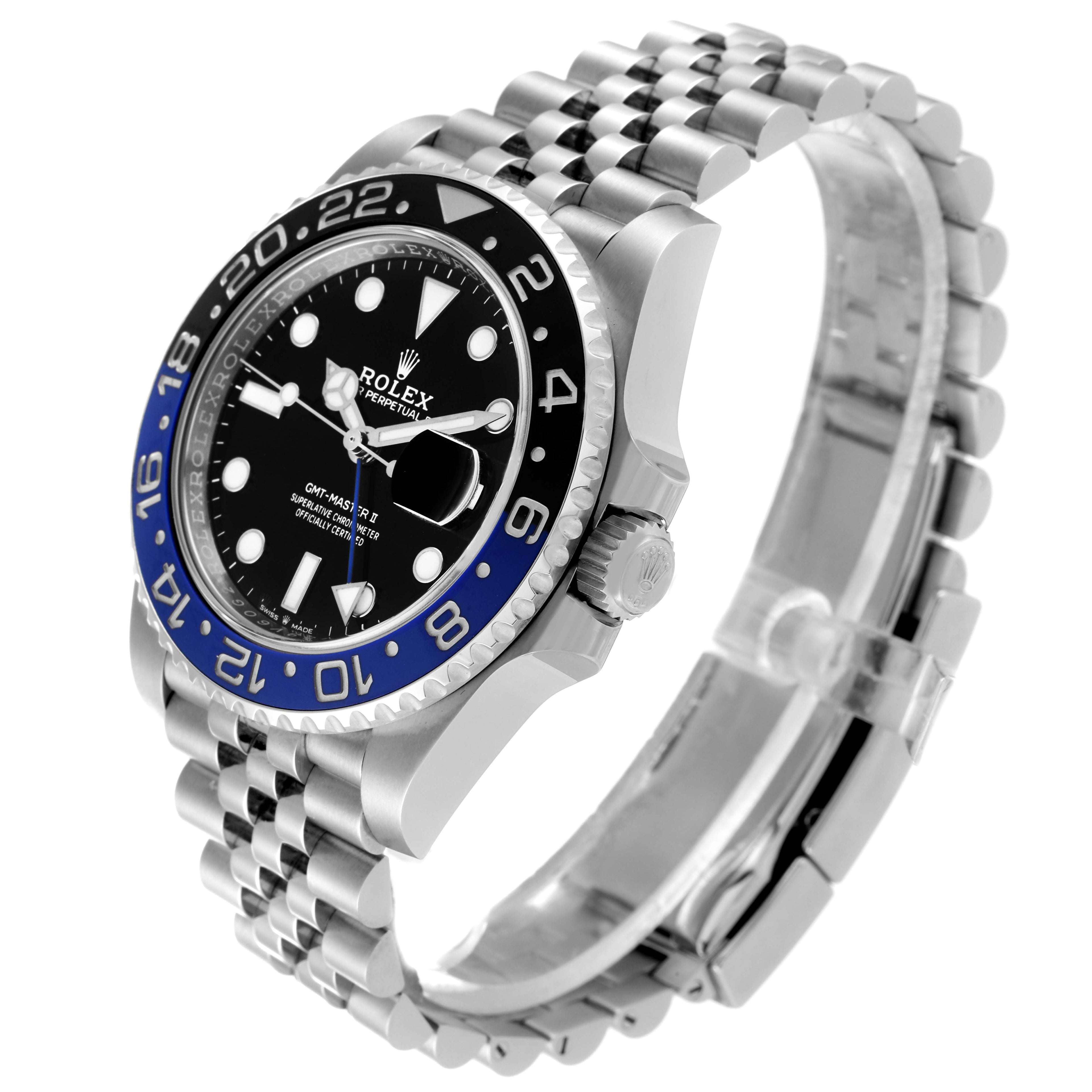 Rolex GMT Master II Black Blue Batman Jubilee Mens Watch 126710 Box Card