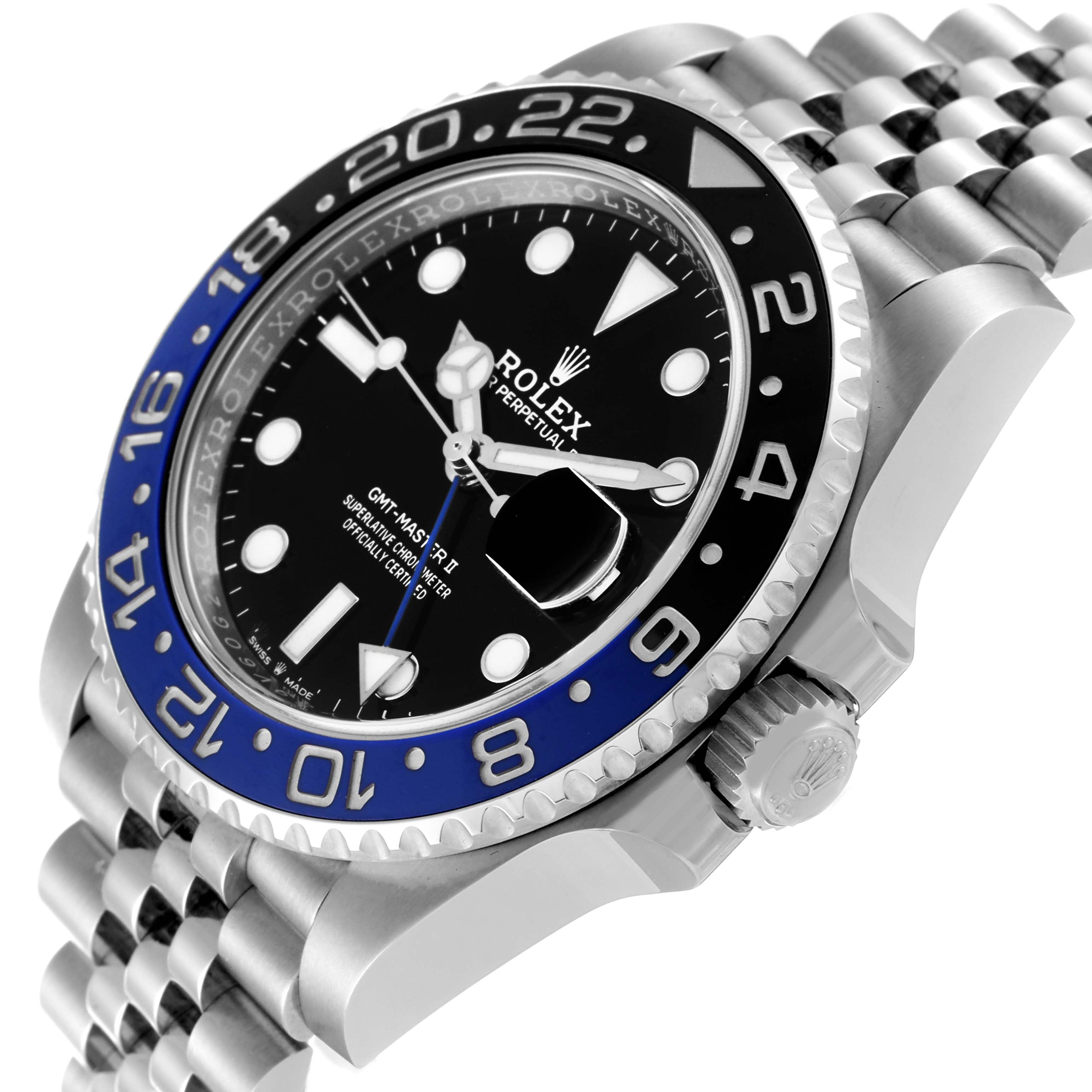 Rolex GMT Master II Black Blue Batman Jubilee Mens Watch 126710 Box Card