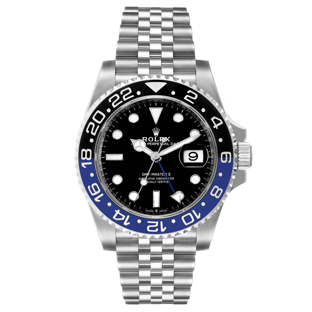 Rolex GMT Master II Black Blue Batman Jubilee Mens Watch 126710 Box Card