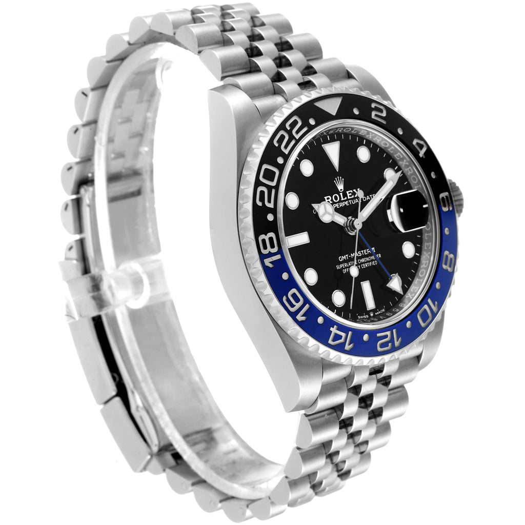 Rolex GMT Master II Black Blue Batman Jubilee Mens Watch 126710 Box Card