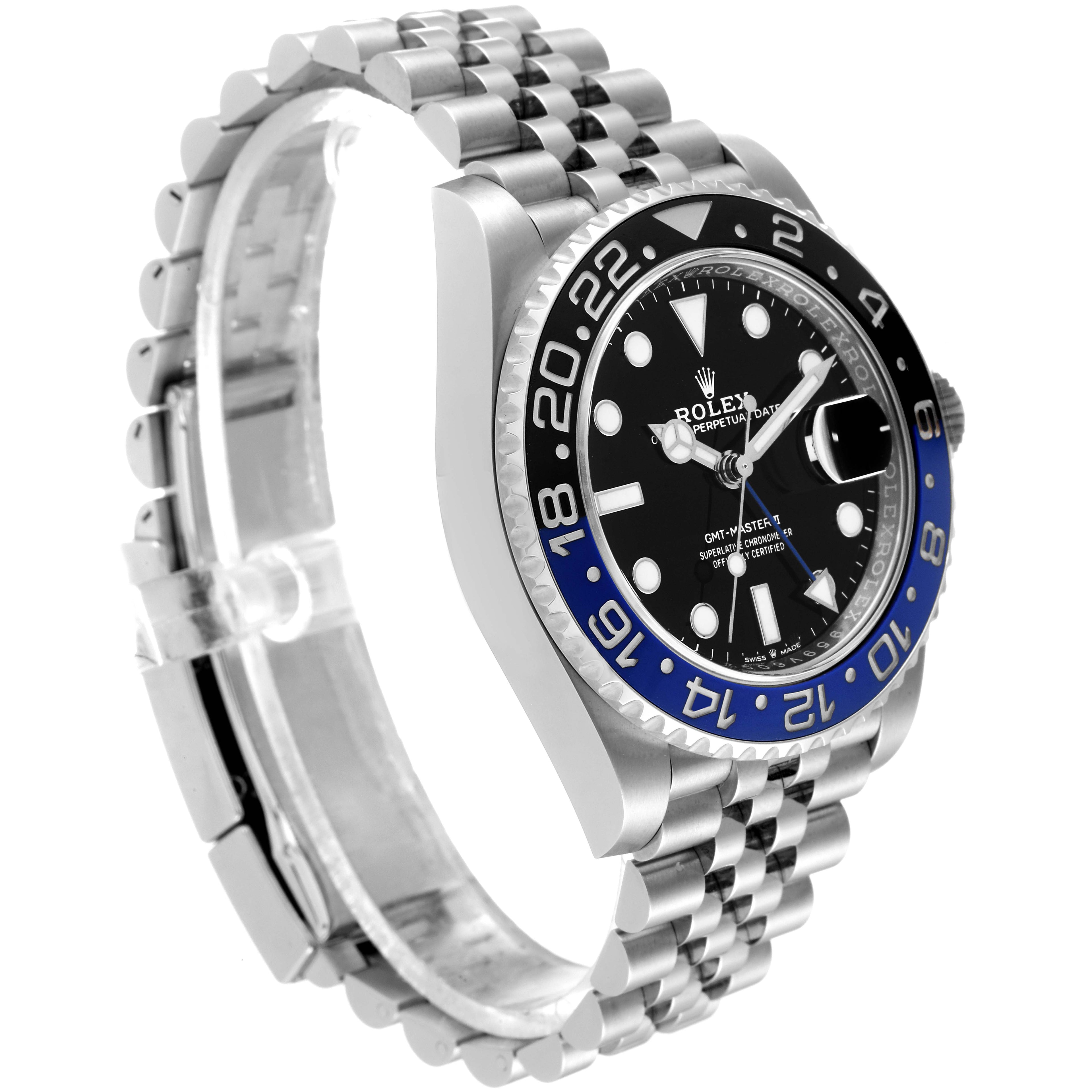 Rolex GMT Master II Black Blue Batman Jubilee Mens Watch 126710 Box Card