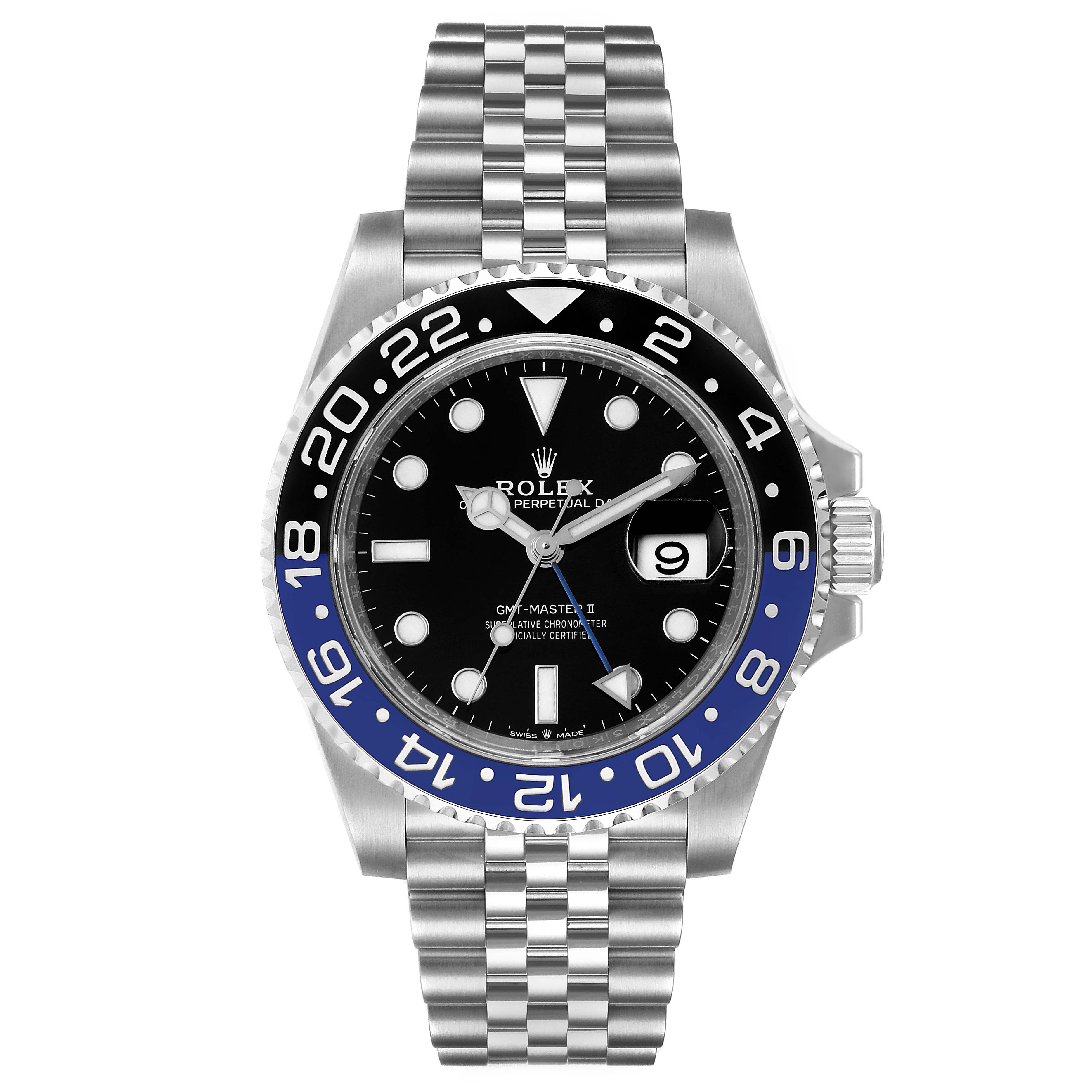 Rolex GMT Master II Black Blue Batman Batgirl Mens Watch 126710 Unworn