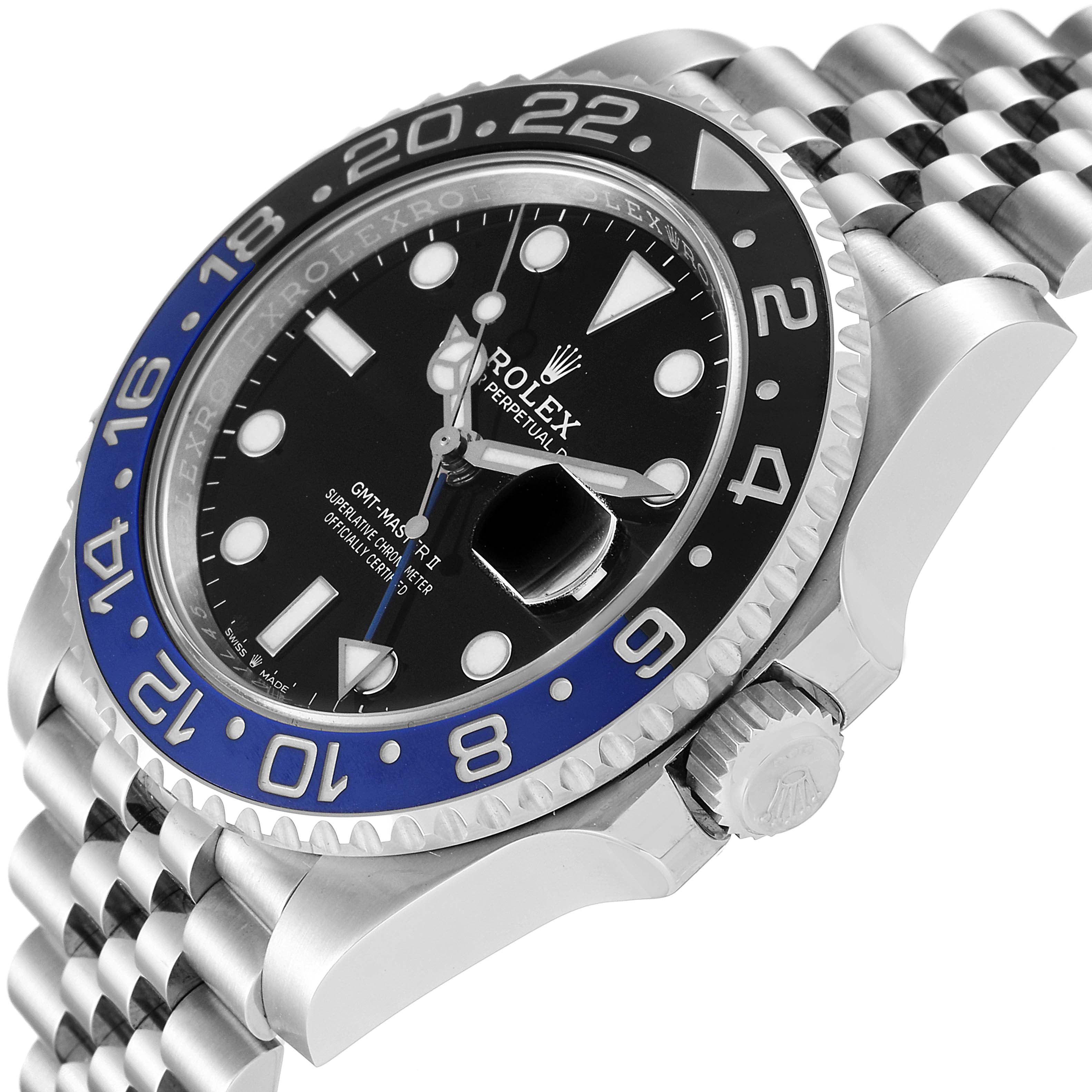 Rolex GMT Master II Black Blue Batman Batgirl Mens Watch 126710 Unworn