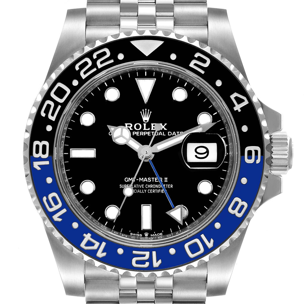 Rolex GMT Master II Black Blue Batman Jubilee Mens Watch 126710 BLNR Unworn