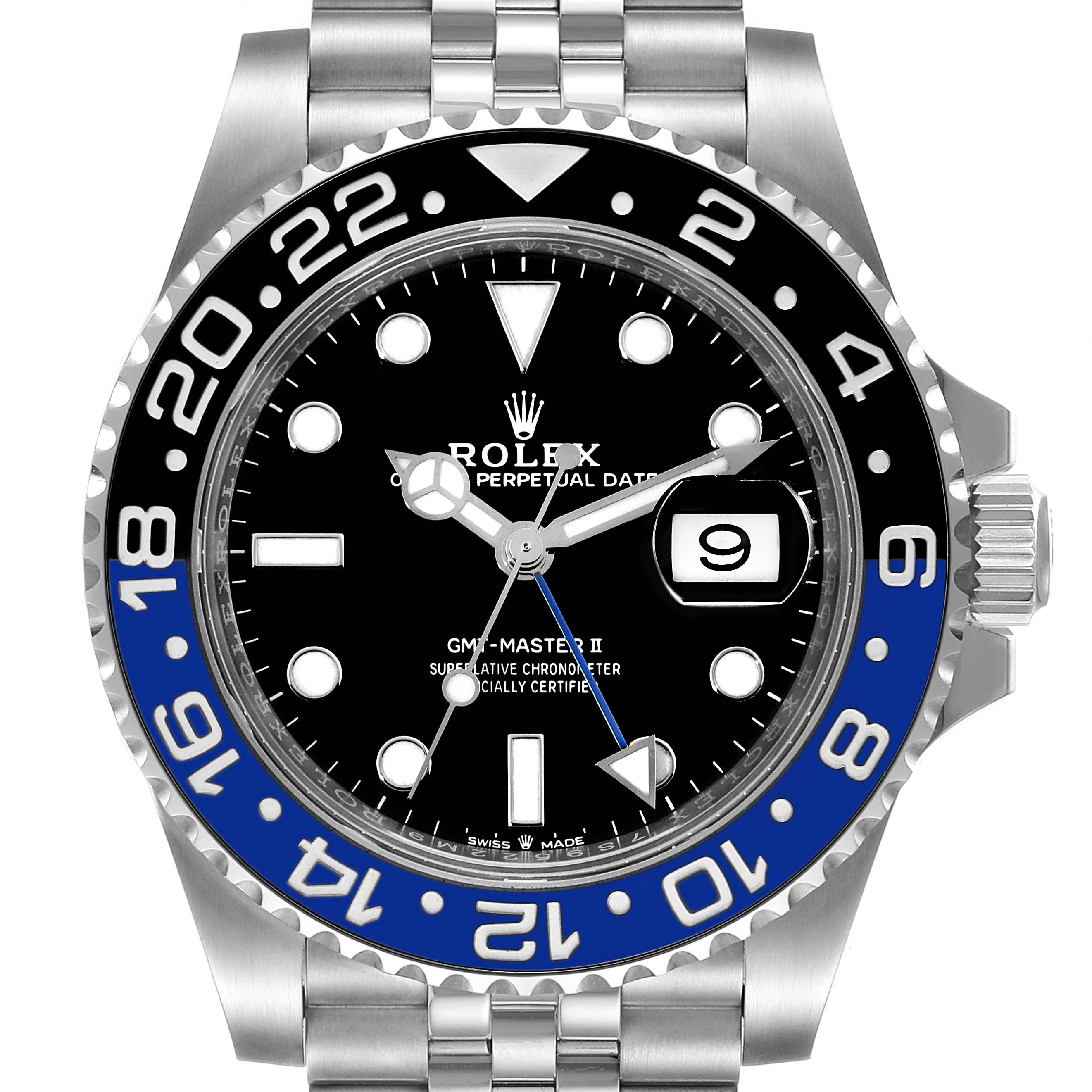 Rolex GMT Master II Black Blue Batman Jubilee Mens Watch 126710 BLNR Unworn