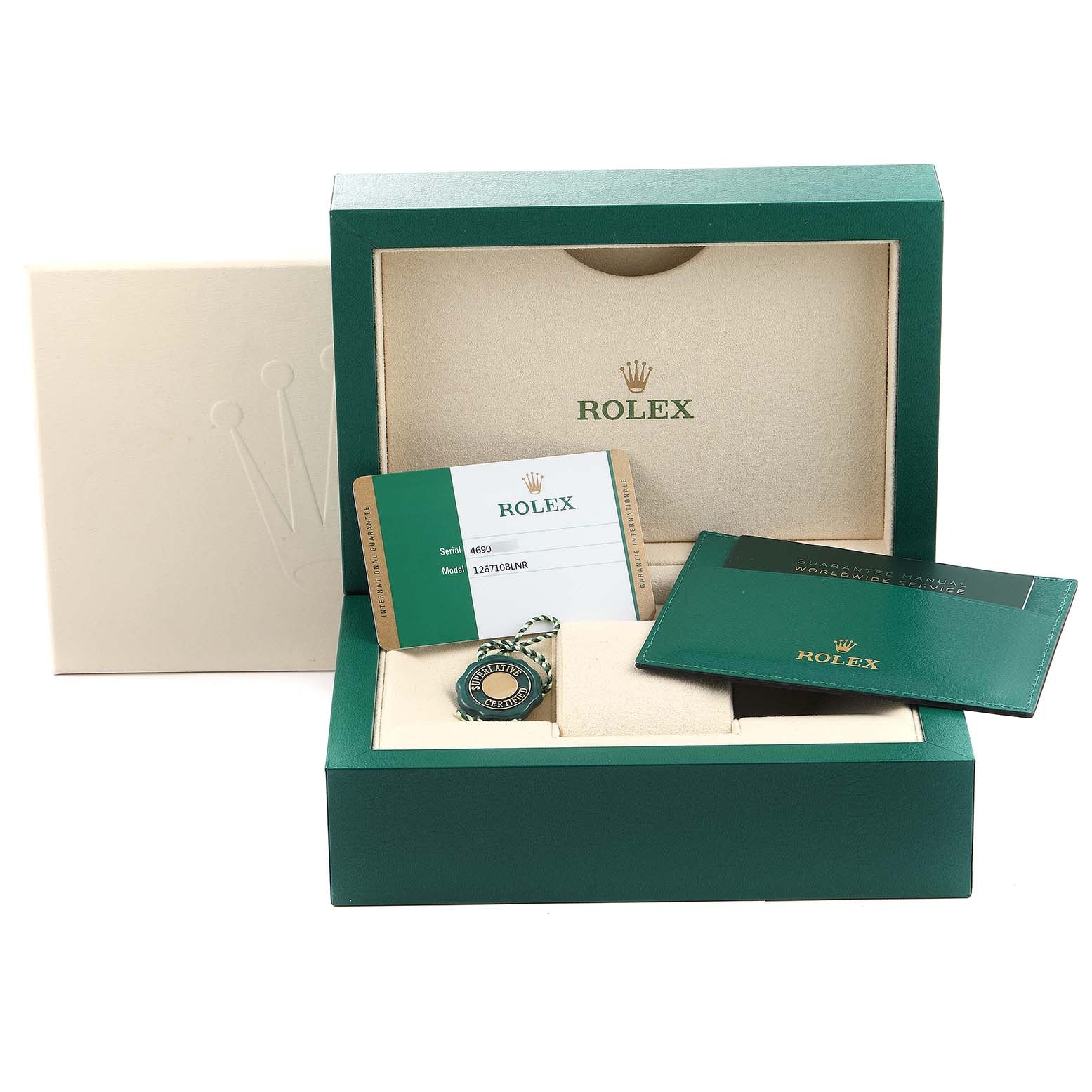 Rolex GMT Master II Black Blue Batman Jubilee Mens Watch 126710 Unworn