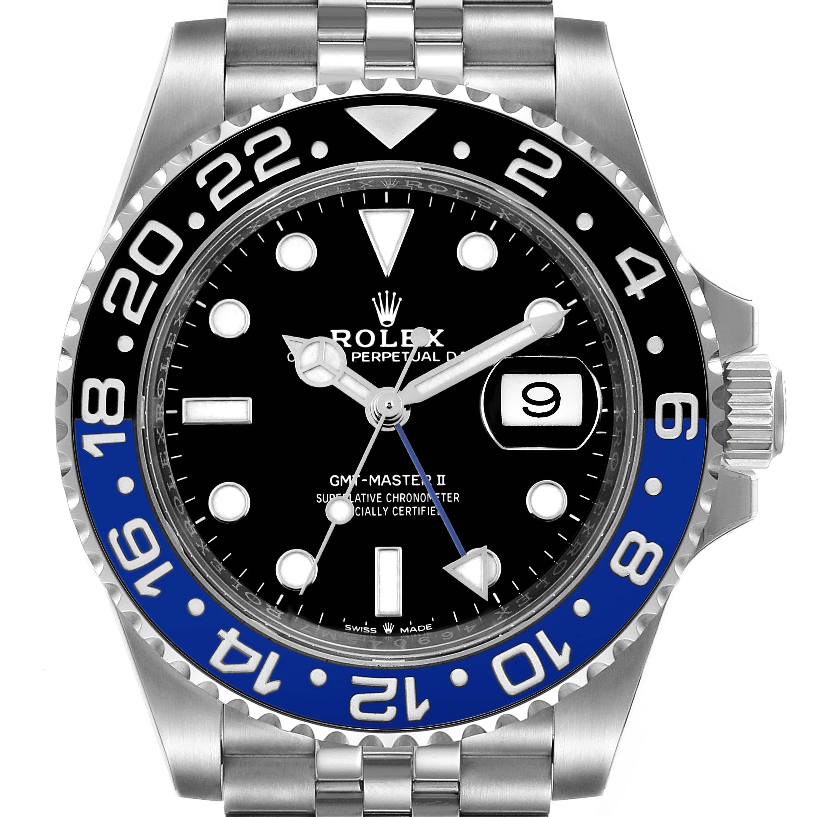 Rolex GMT Master II Black Blue Batman Jubilee Mens Watch 126710 Unworn