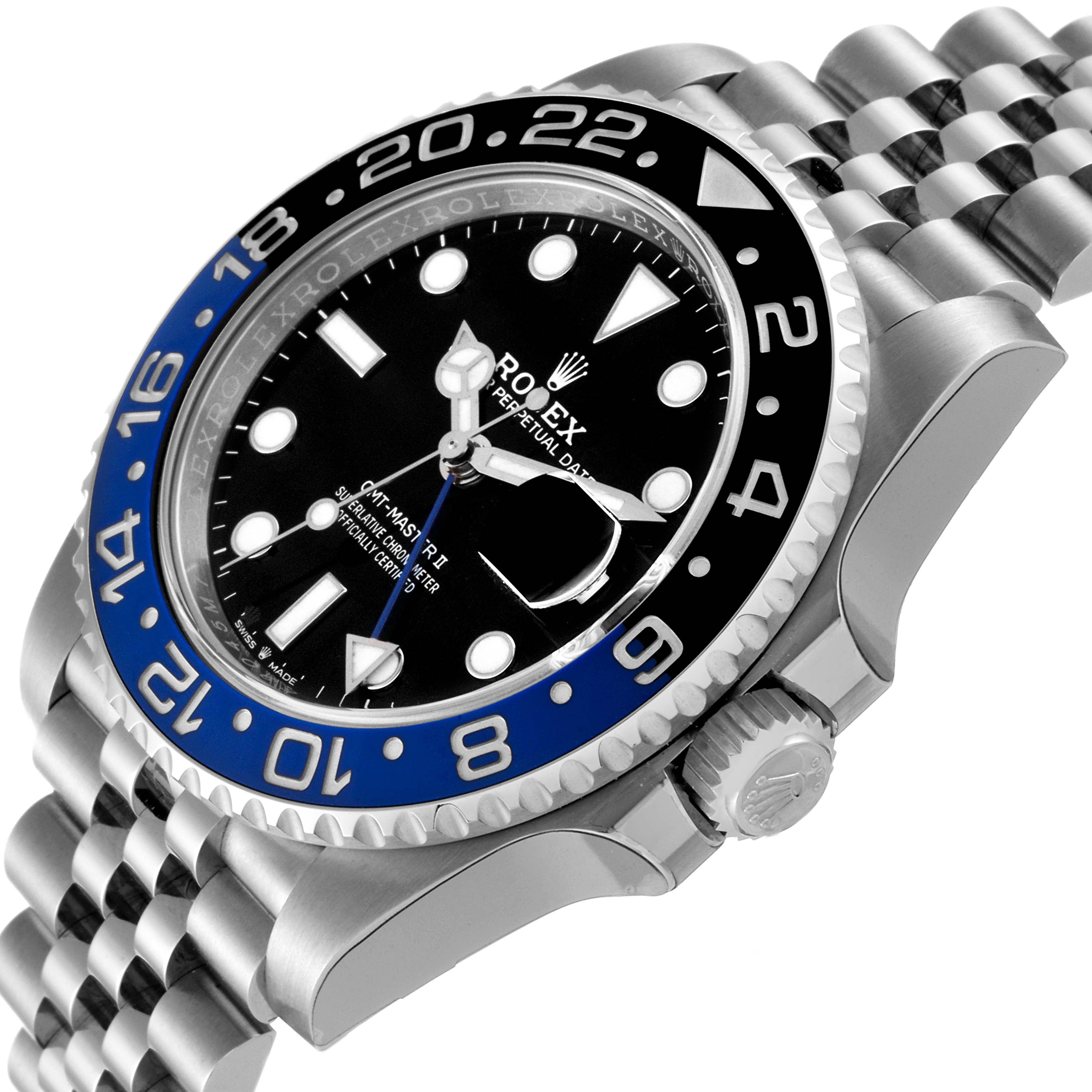 Rolex GMT Master II Black Blue Batman Jubilee Mens Watch 126710 Unworn
