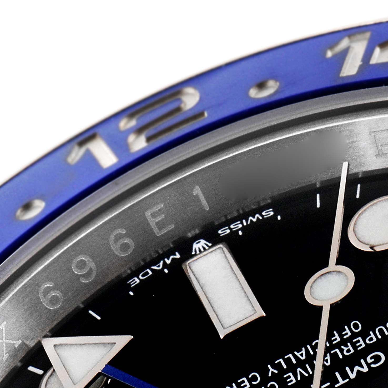 Rolex GMT Master II Black Blue Batman Steel Mens Watch 126710 BLNR Unworn