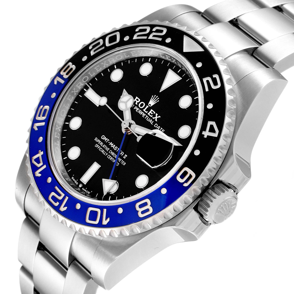 Rolex GMT Master II Black Blue Batman Steel Mens Watch 126710 BLNR Unworn