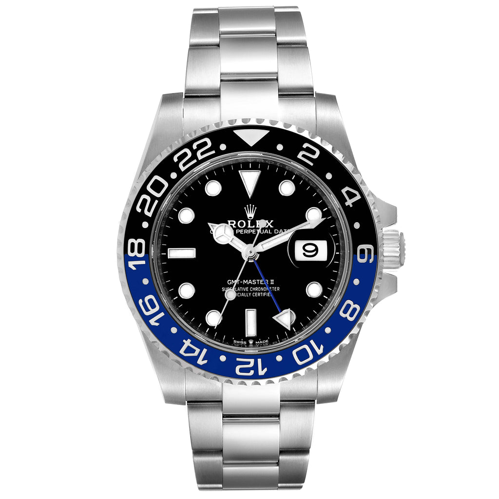 Rolex GMT Master II Black Blue Batman Steel Mens Watch 126710 BLNR Unworn