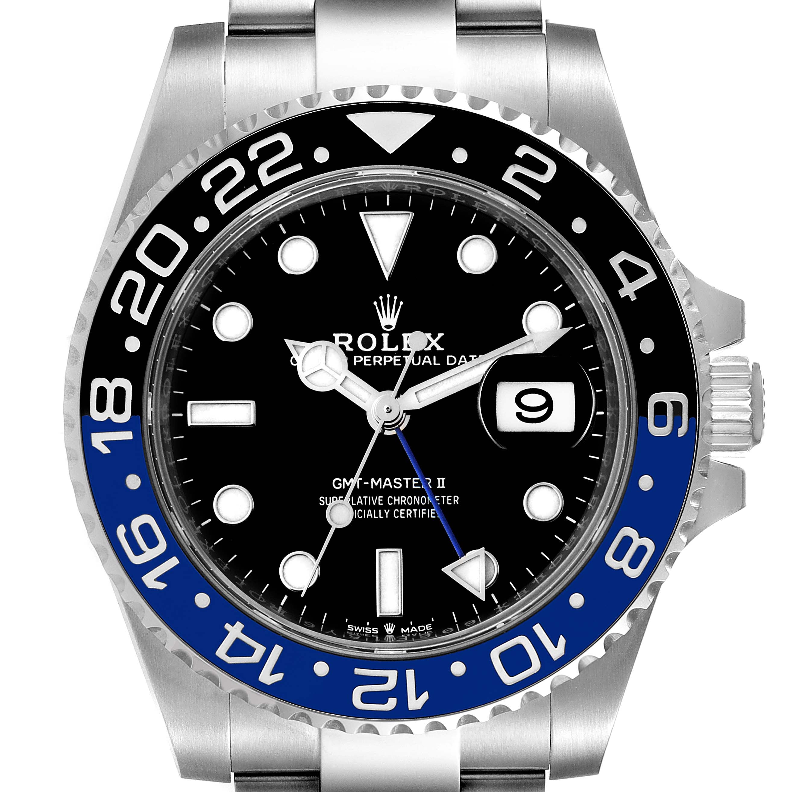 Rolex GMT Master II Black Blue Batman Steel Mens Watch 126710 BLNR Unworn
