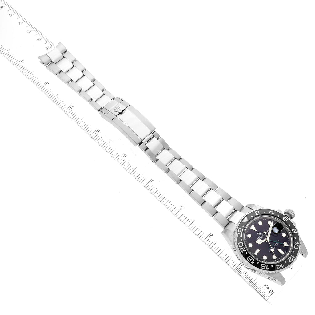 Rolex GMT Master II Black Dial Bezel Steel Mens Watch 116710 Box Card