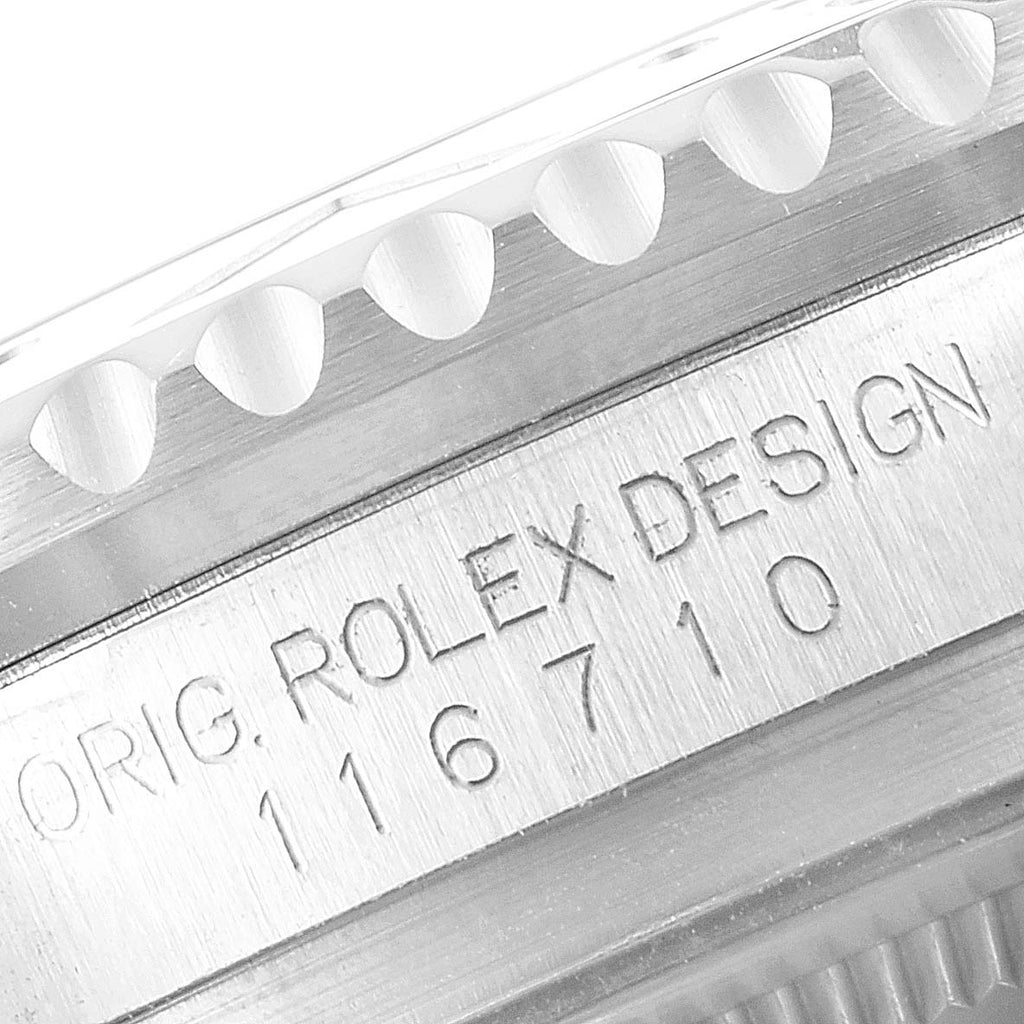 Rolex GMT Master II Black Dial Bezel Steel Mens Watch 116710 Box Card