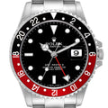 Rolex GMT Master II Black Red Coke Bezel 'Box' Dial Steel Mens Watch 16710