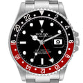 Rolex GMT Master II Black Red Coke Bezel Error Dial Steel Watch 16710 Box Papers