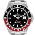 Rolex GMT Master II Black Red Coke Bezel Steel Watch 16710 Box Papers