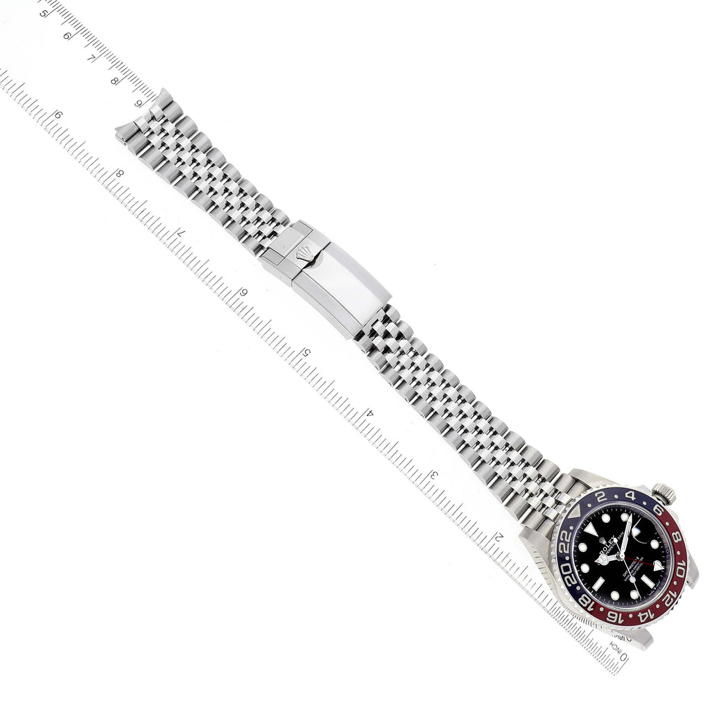 Rolex GMT Master II Blue Red Pepsi Bezel Jubilee Steel Mens Watch 126710 Box Card