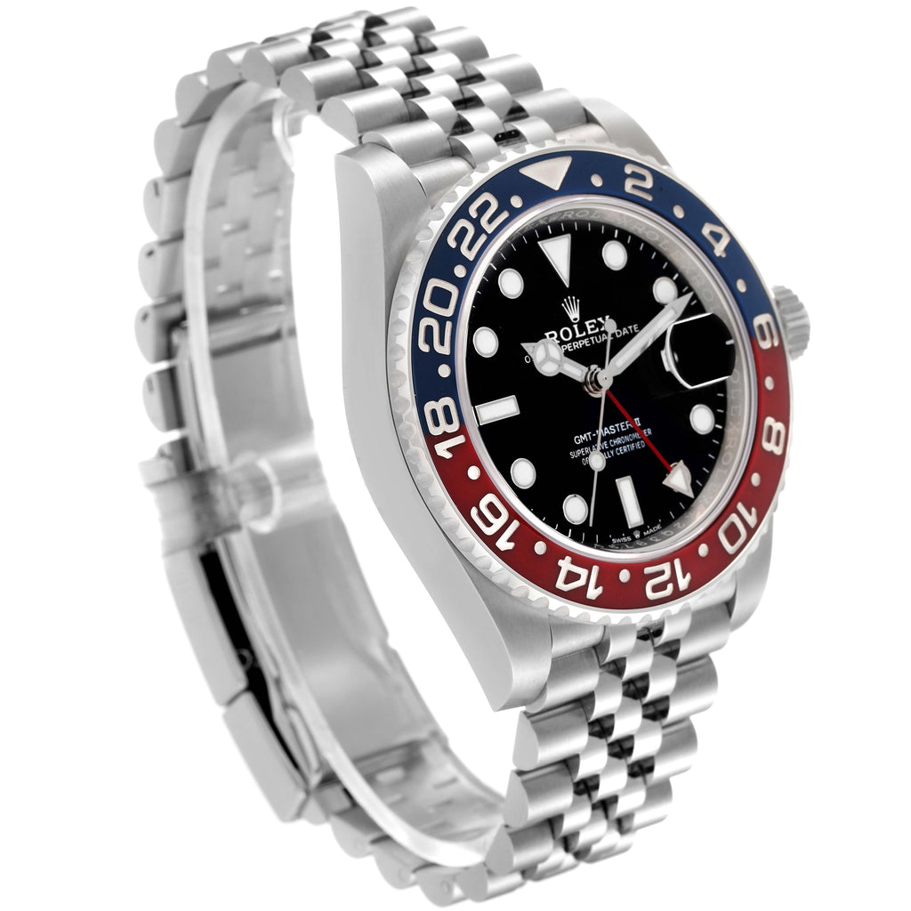 Rolex GMT Master II Blue Red Pepsi Bezel Jubilee Steel Mens Watch 126710 Box Card