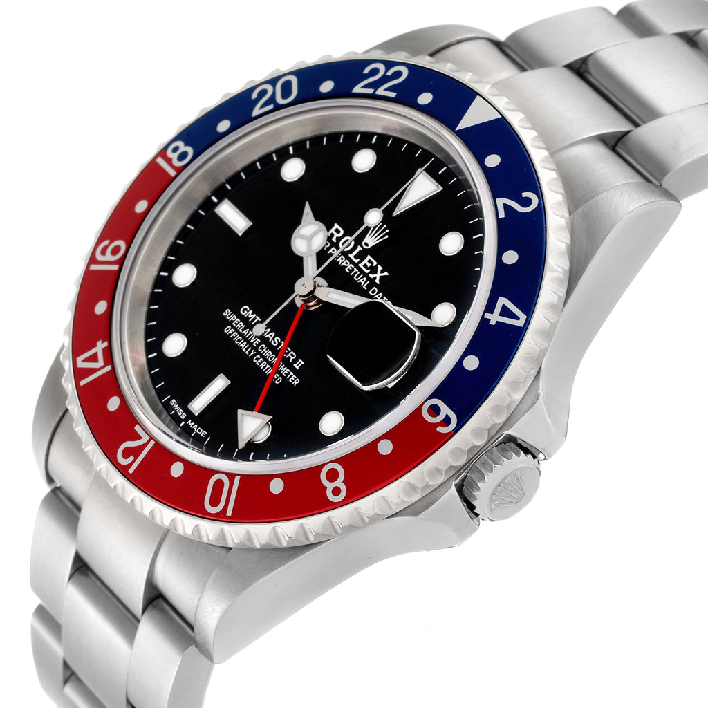 Rolex GMT Master II Blue Red Pepsi Bezel Steel Mens Watch 16710 ADD $200 COKE BEZEL