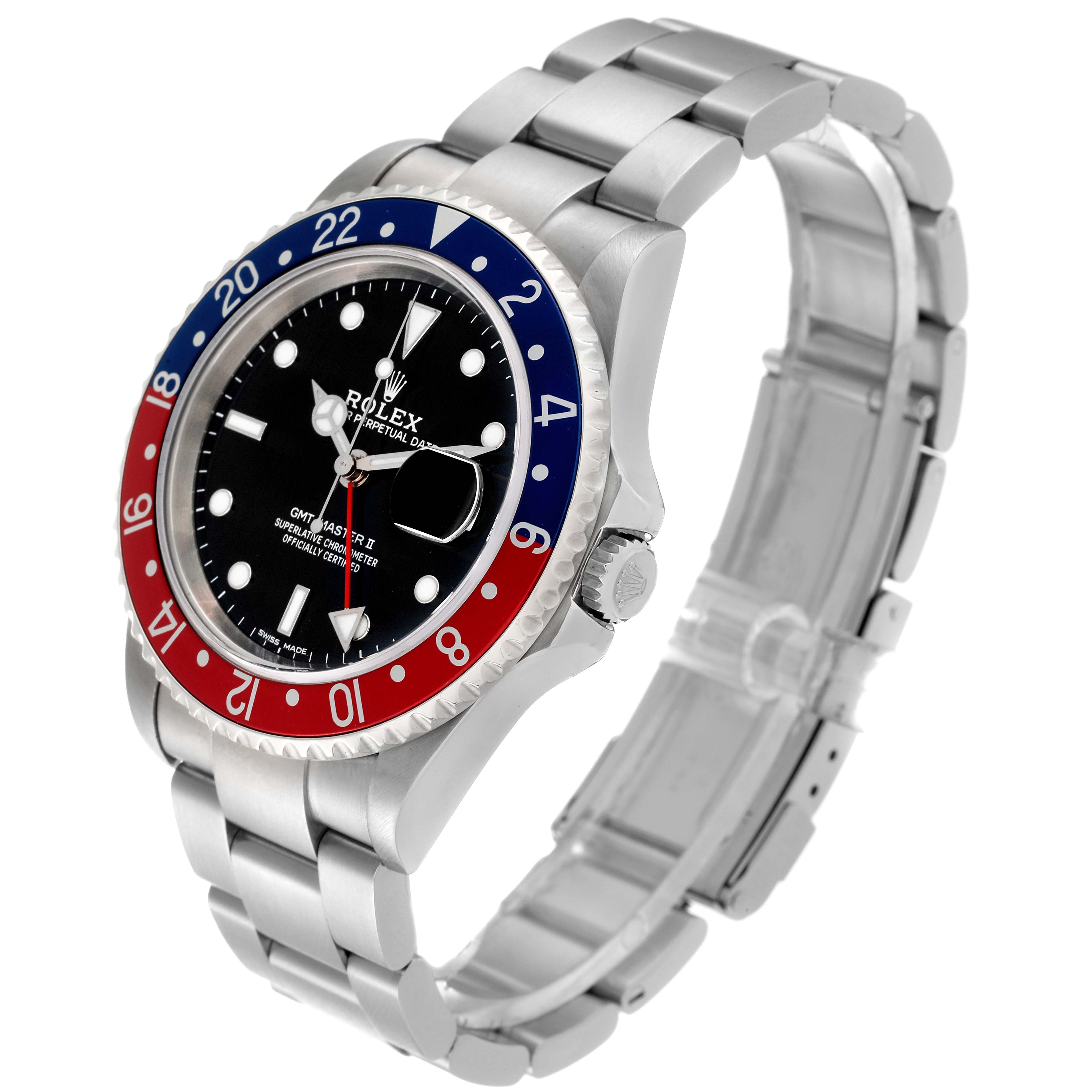Rolex GMT Master II Blue Red Pepsi Bezel Steel Mens Watch 16710 ADD $200 COKE BEZEL