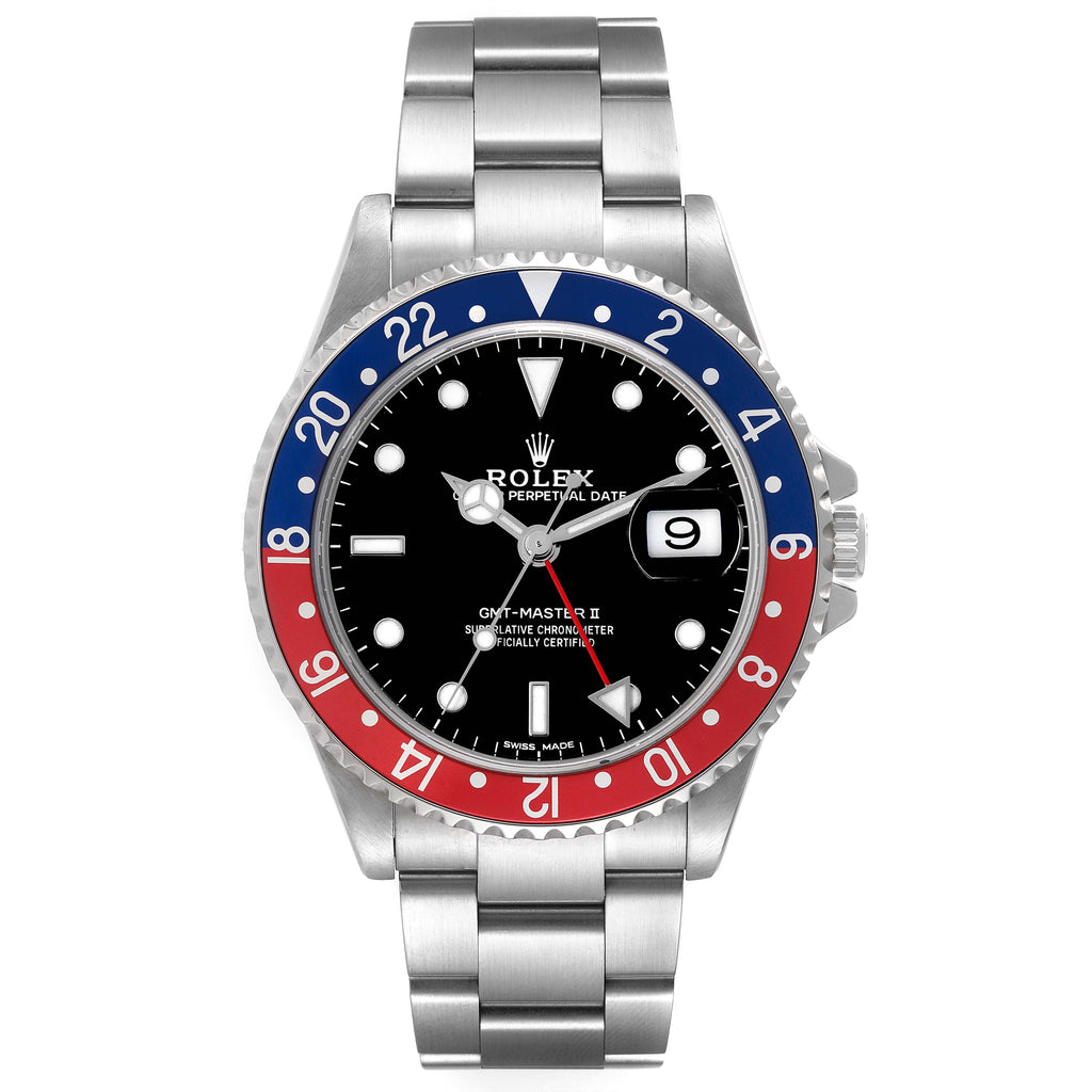 Rolex GMT Master II Blue Red Pepsi Bezel Steel Mens Watch 16710 ADD $200 COKE BEZEL