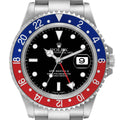 Rolex GMT Master II Black Red Coke Bezel Mens Watch 16710 Box Papers