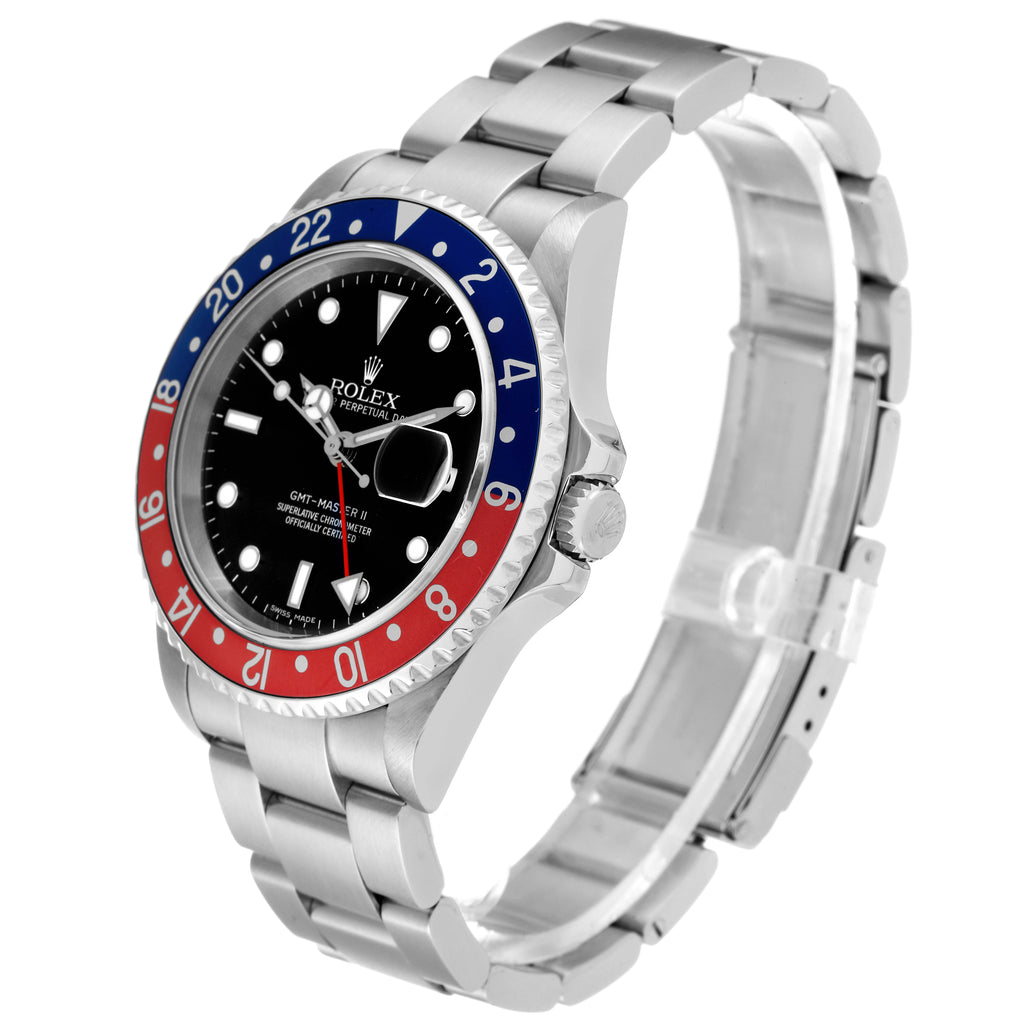 Rolex GMT Master II Blue Red Pepsi Error Dial Mens Watch 16710