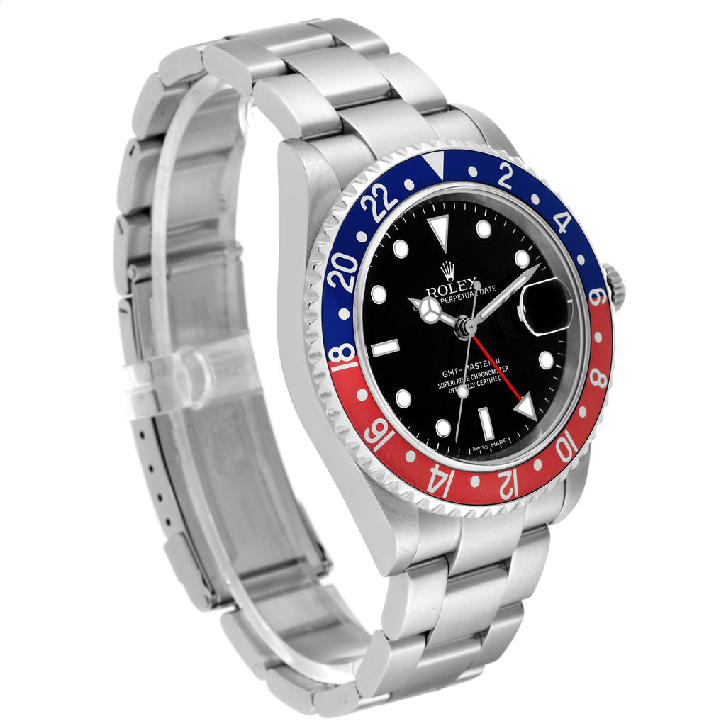Rolex GMT Master II Blue Red Pepsi Error Dial Mens Watch 16710