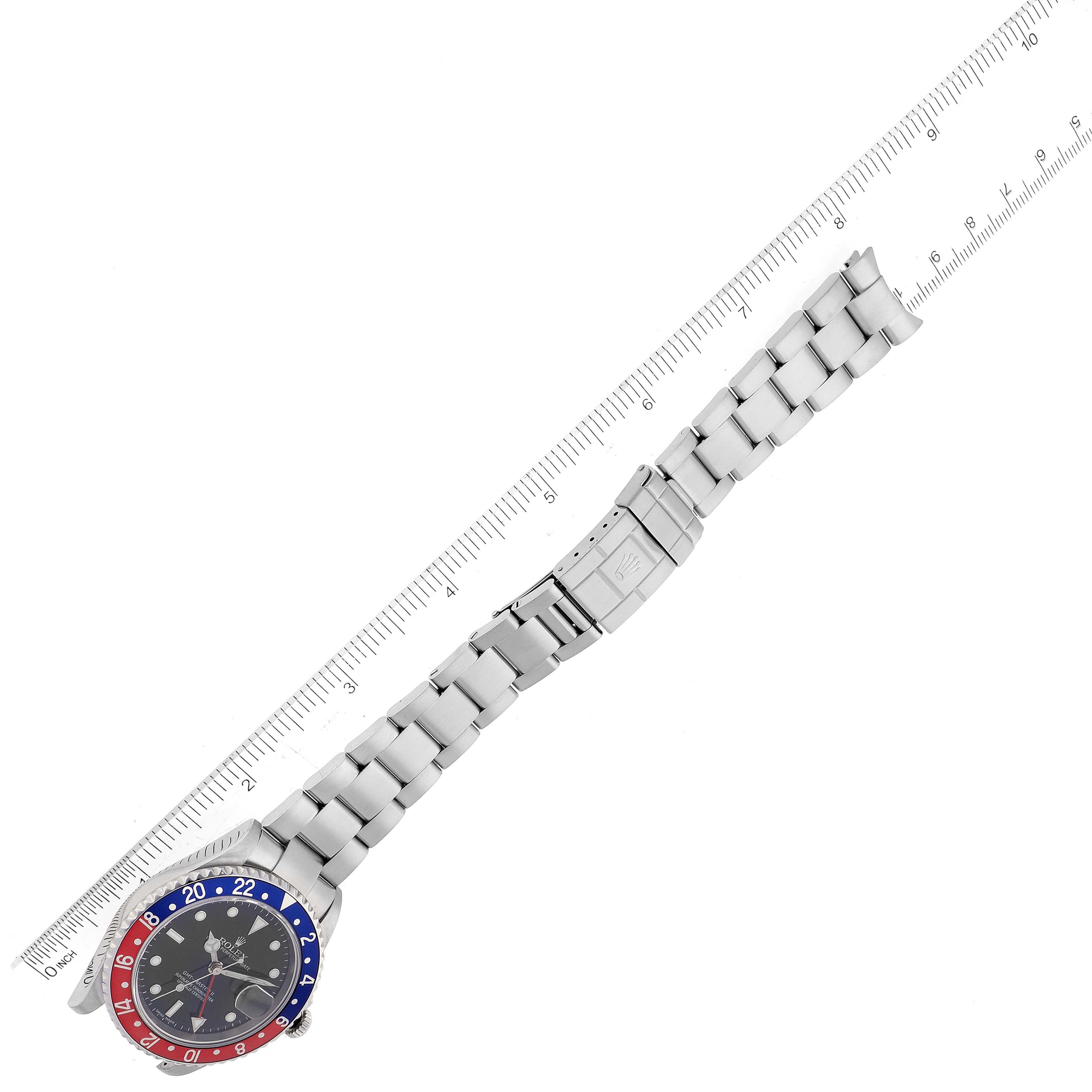 Rolex GMT Master II Blue Red Pepsi Error Dial Mens Watch 16710
