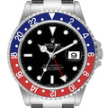 Rolex GMT Master II Error Dial Pepsi Bezel Steel Mens Watch 16710 Box Papers