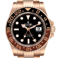 Rolex GMT Master II Everose Gold Black Dial Mens Watch 126715 Unworn