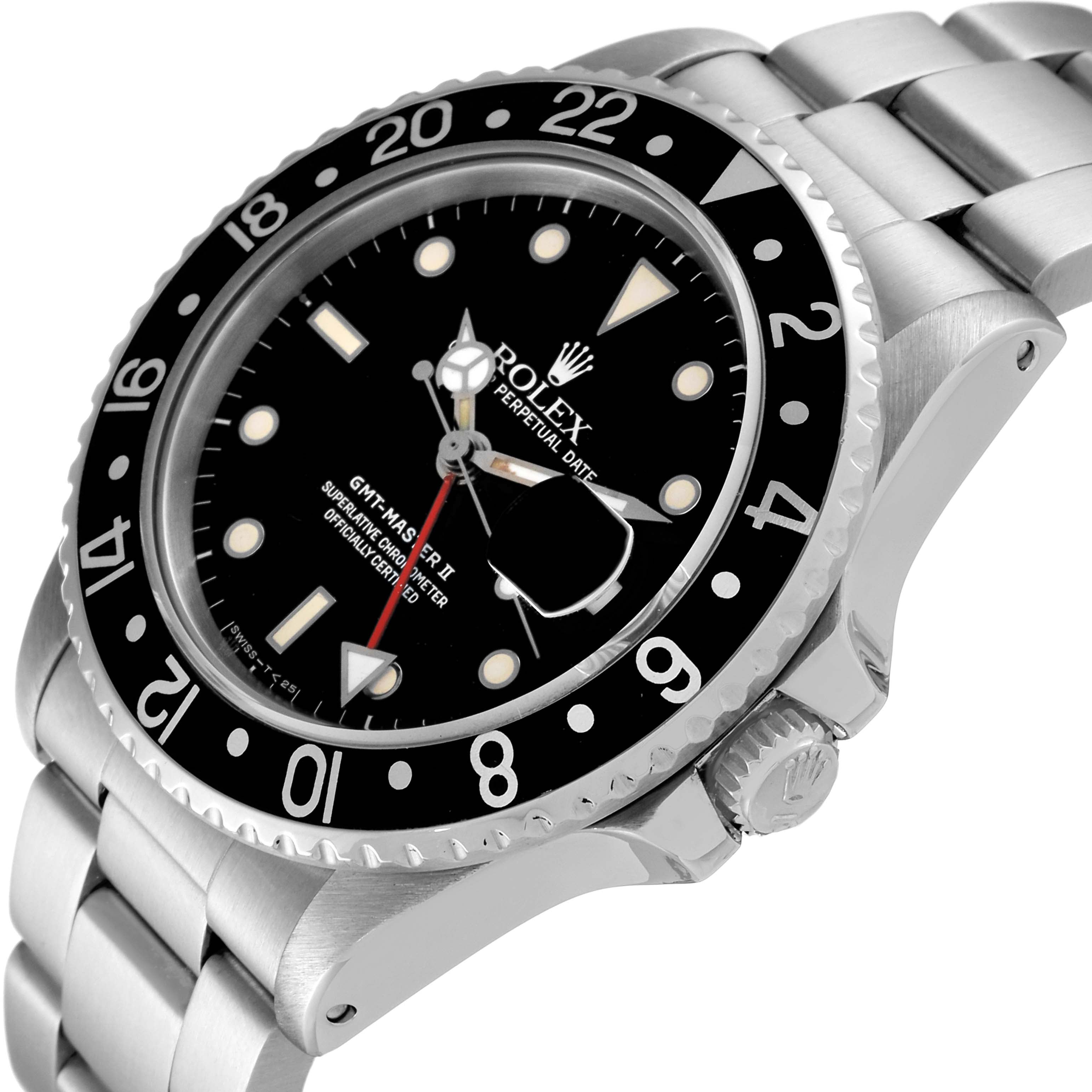 Rolex GMT Master II Fat Lady Vintage Steel Mens Watch 16760