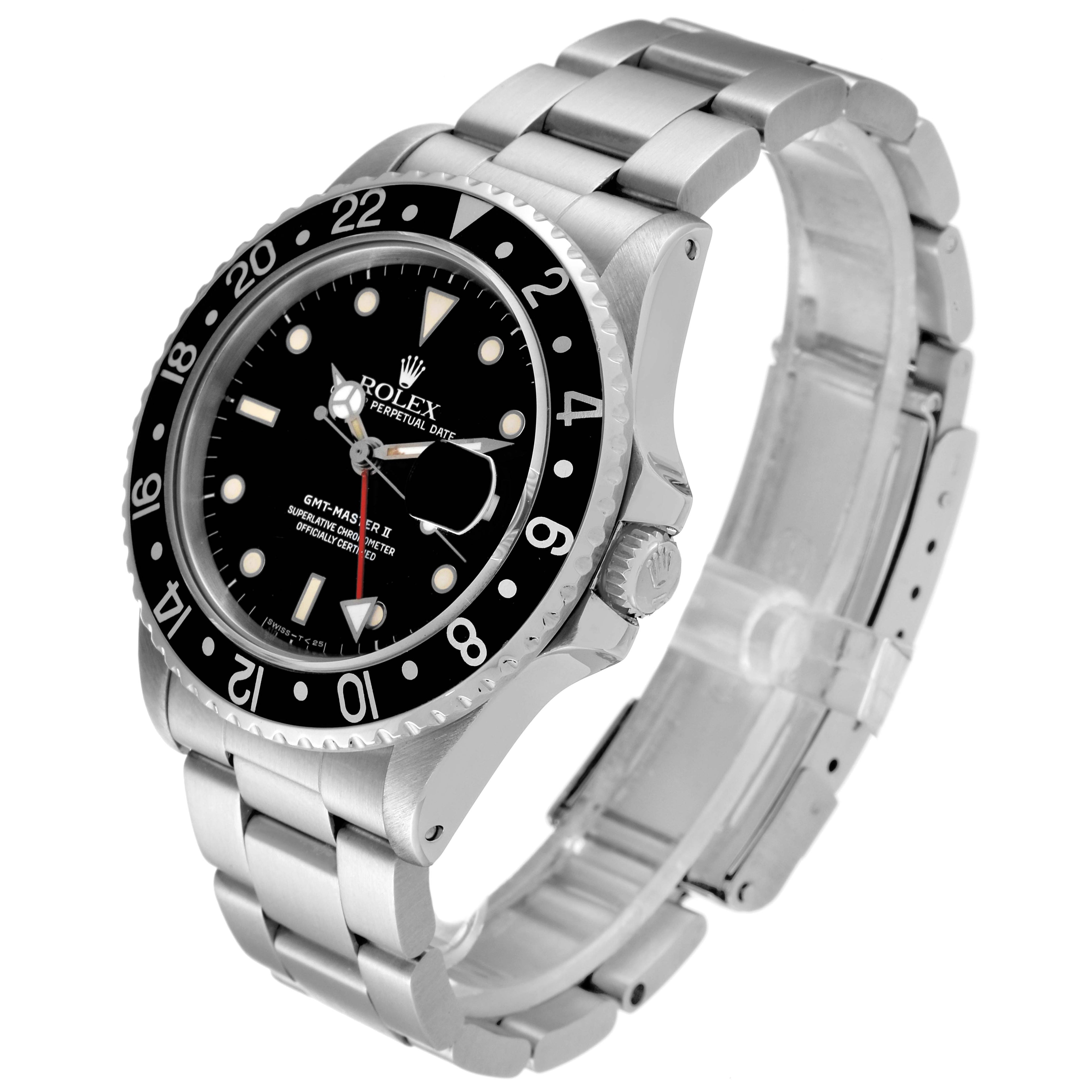 Rolex GMT Master II Fat Lady Vintage Steel Mens Watch 16760