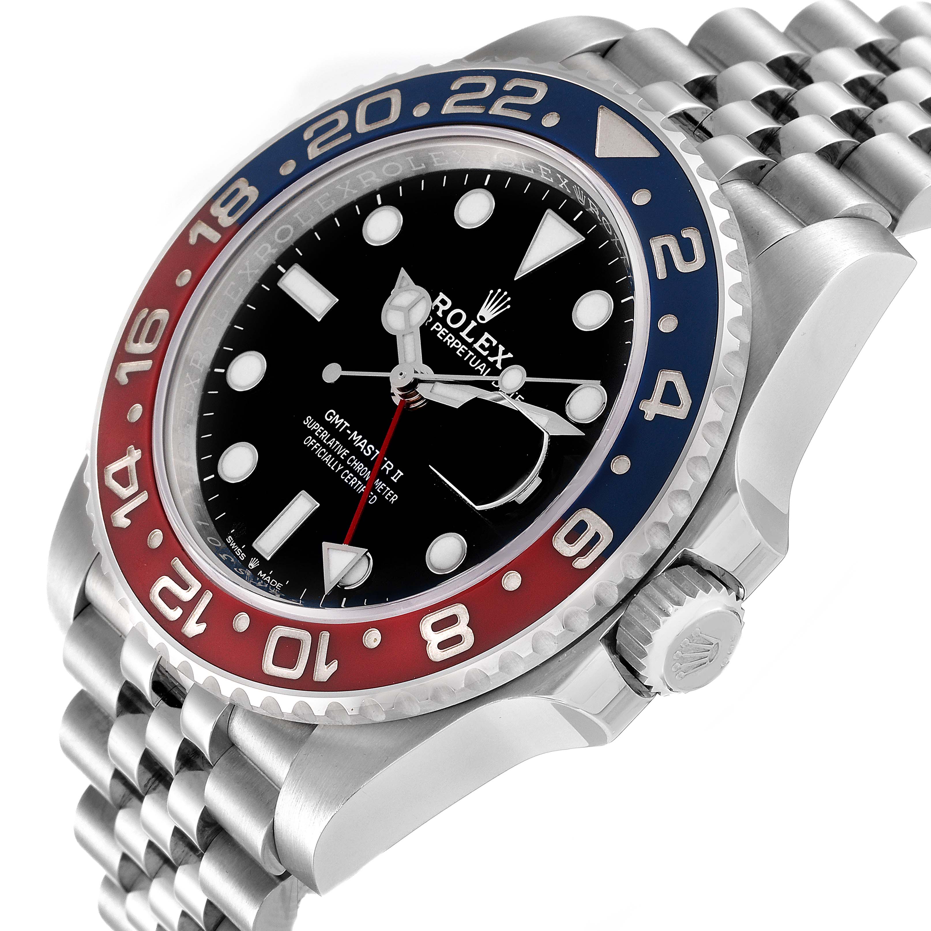 Rolex GMT Master II Pepsi Bezel Jubilee Steel Mens Watch 126710