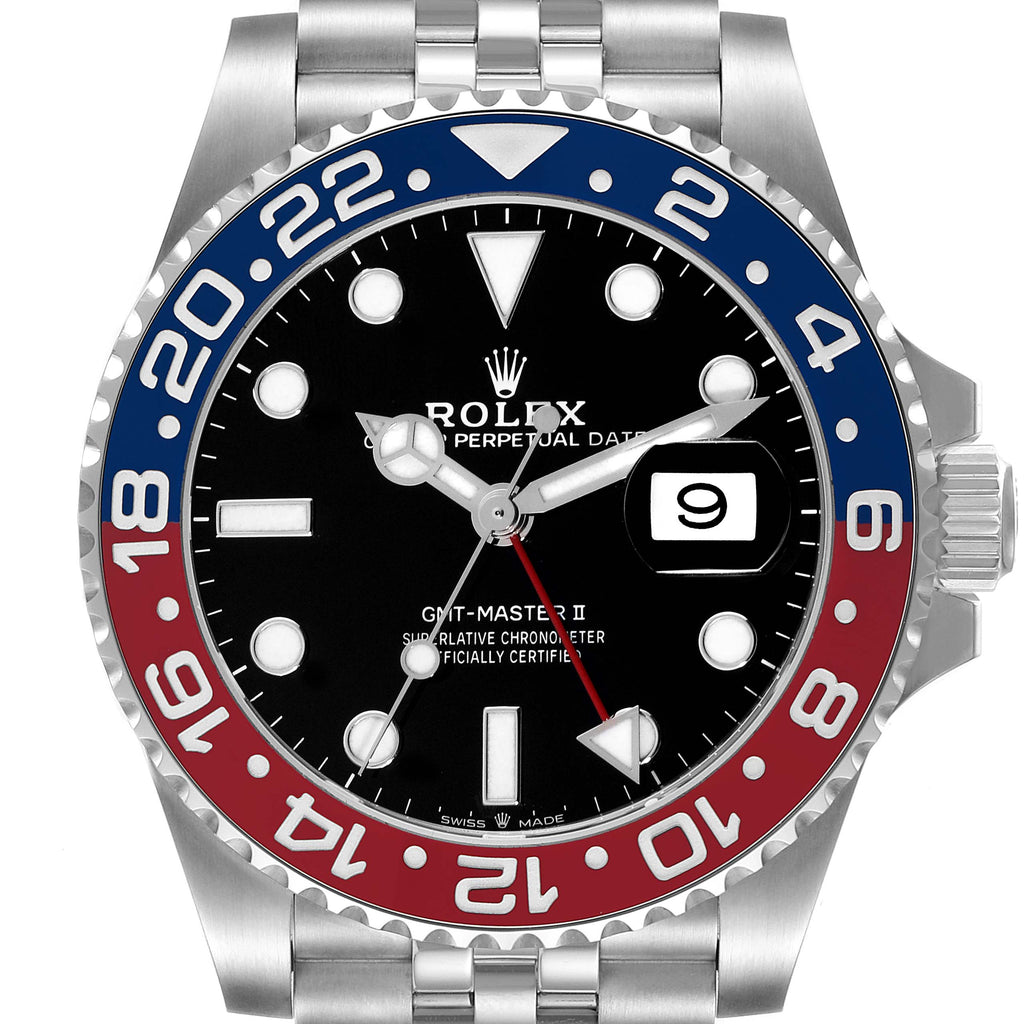 Rolex GMT Master II Pepsi Bezel Jubilee Steel Mens Watch 126710