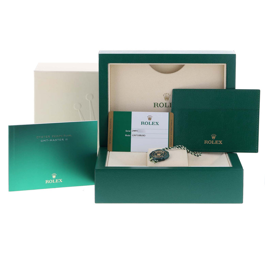 Rolex GMT Master II Pepsi Bezel Jubilee Steel Mens Watch 126710 BLRO Box Card