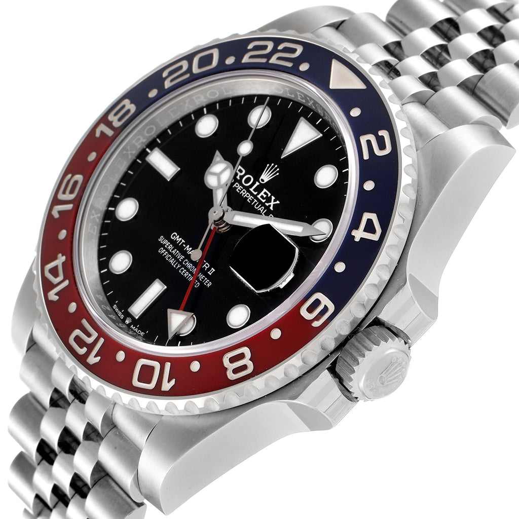 Rolex GMT Master II Pepsi Bezel Jubilee Steel Mens Watch 126710 BLRO Unworn