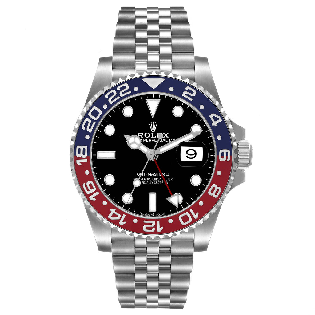 Rolex GMT Master II Pepsi Bezel Jubilee Steel Mens Watch 126710 Unworn