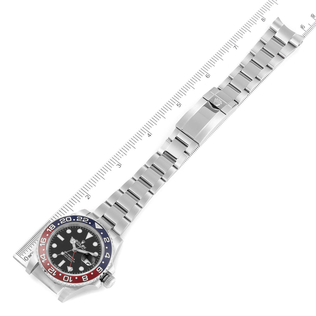 Rolex GMT Master II Pepsi Bezel Oyster Steel Mens Watch 126710 BLRO Box Card