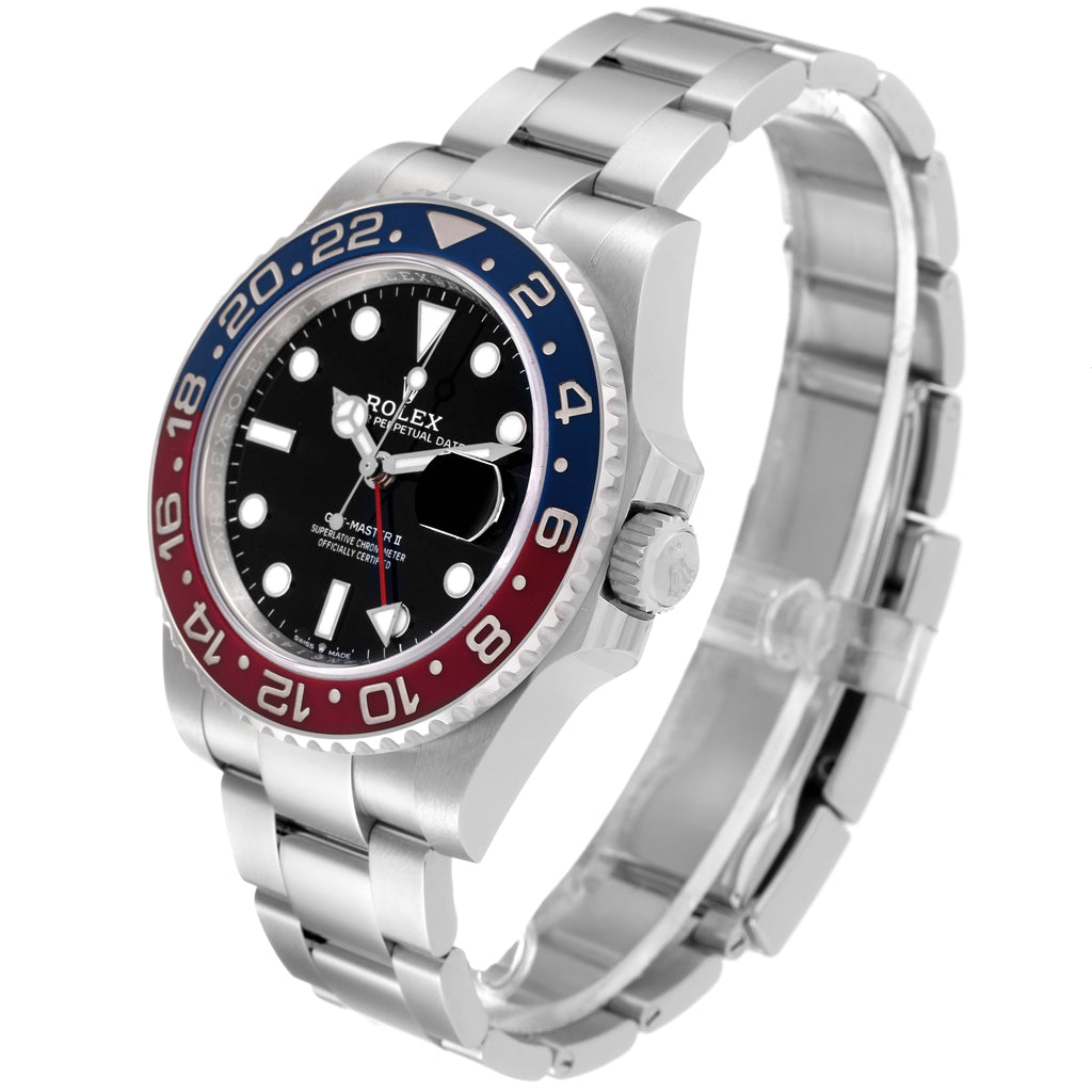 Rolex GMT Master II Pepsi Bezel Oyster Steel Mens Watch 126710 Box Card