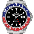 Rolex GMT Master II Pepsi Bezel Steel Mens Watch 16710 Box Papers Service Card