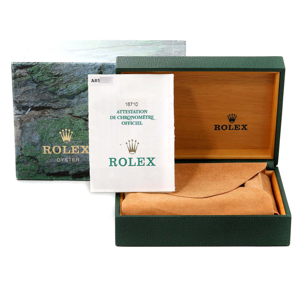 Rolex GMT Master II Pepsi Red and Blue Bezel Steel Mens Watch 16710 Box Papers