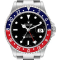 Rolex GMT Master II Pepsi Red and Blue Bezel Steel Watch 16710 Box Papers