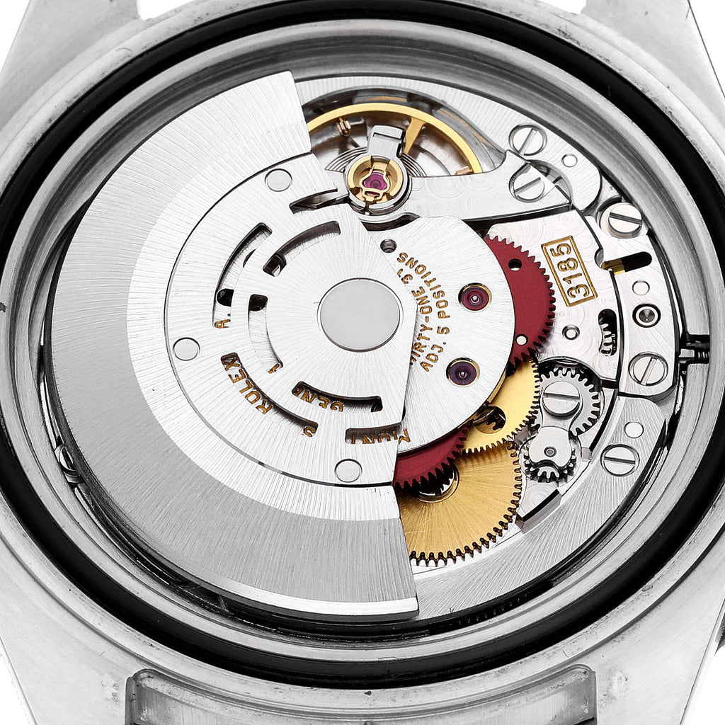 Rolex GMT Master II Root Beer Diamond Ruby Serti Dial Steel Yellow Gold Mens Watch 16713