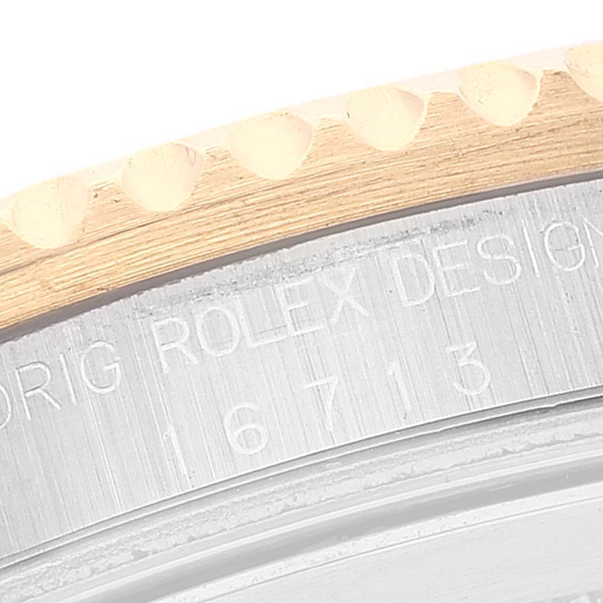 Rolex GMT Master II Rootbeer Yellow Gold Steel Watch 16713 Box Papers