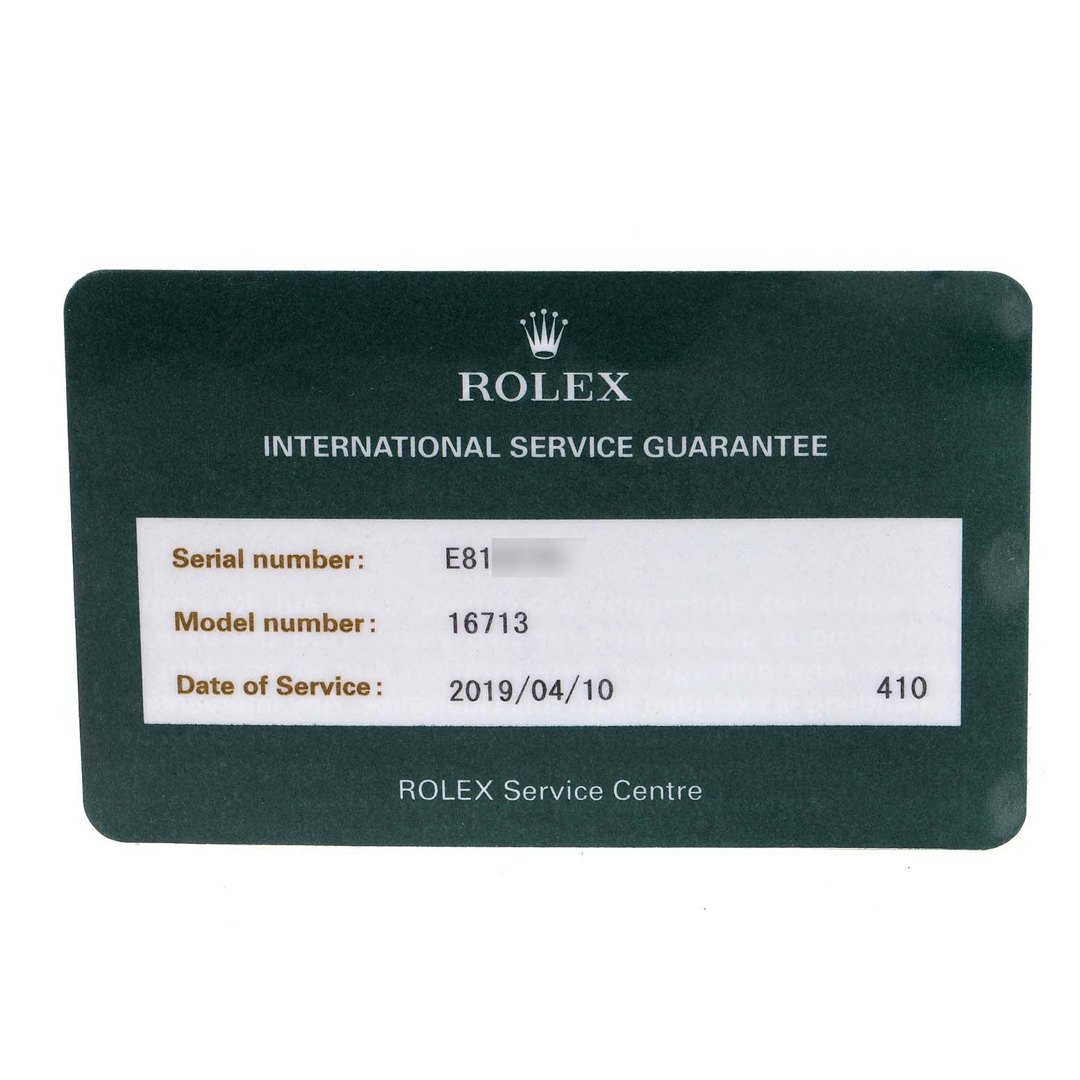 Rolex GMT Master II Rootbeer Yellow Gold Steel Watch 16713 Box Service Card