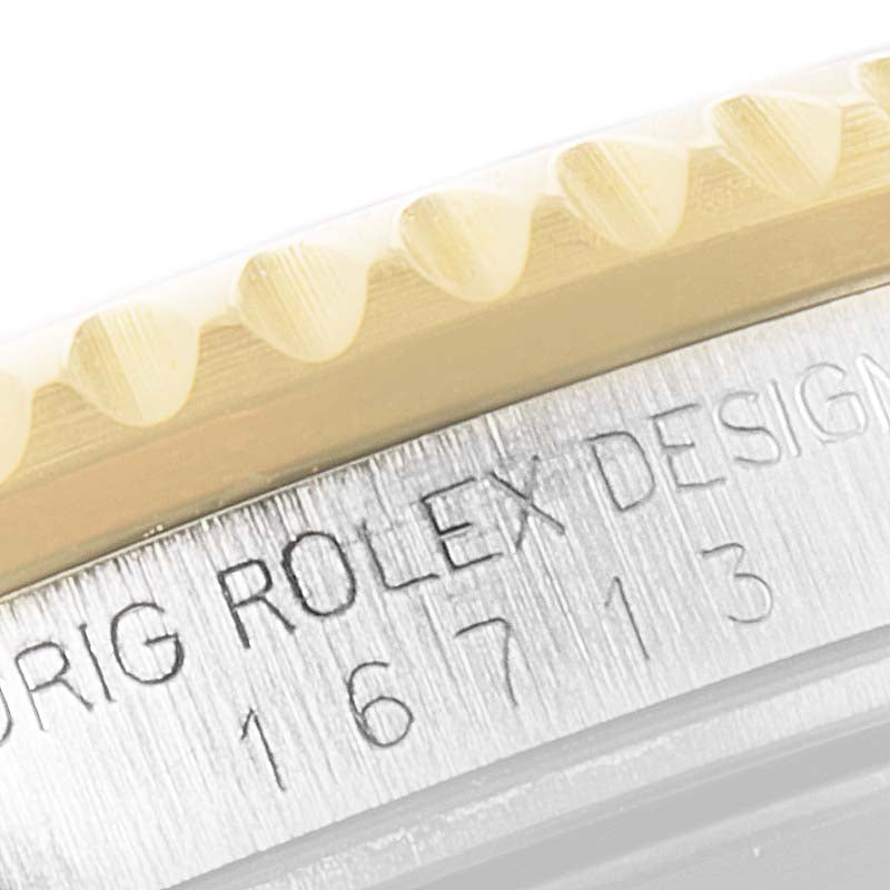 Rolex GMT Master II Rootbeer Yellow Gold Steel Watch 16713 Box Service Card