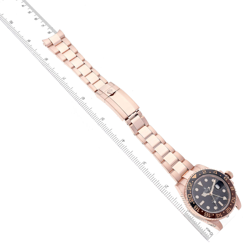 Rolex GMT Master II Rose Gold Mens Watch 126715 Box Card